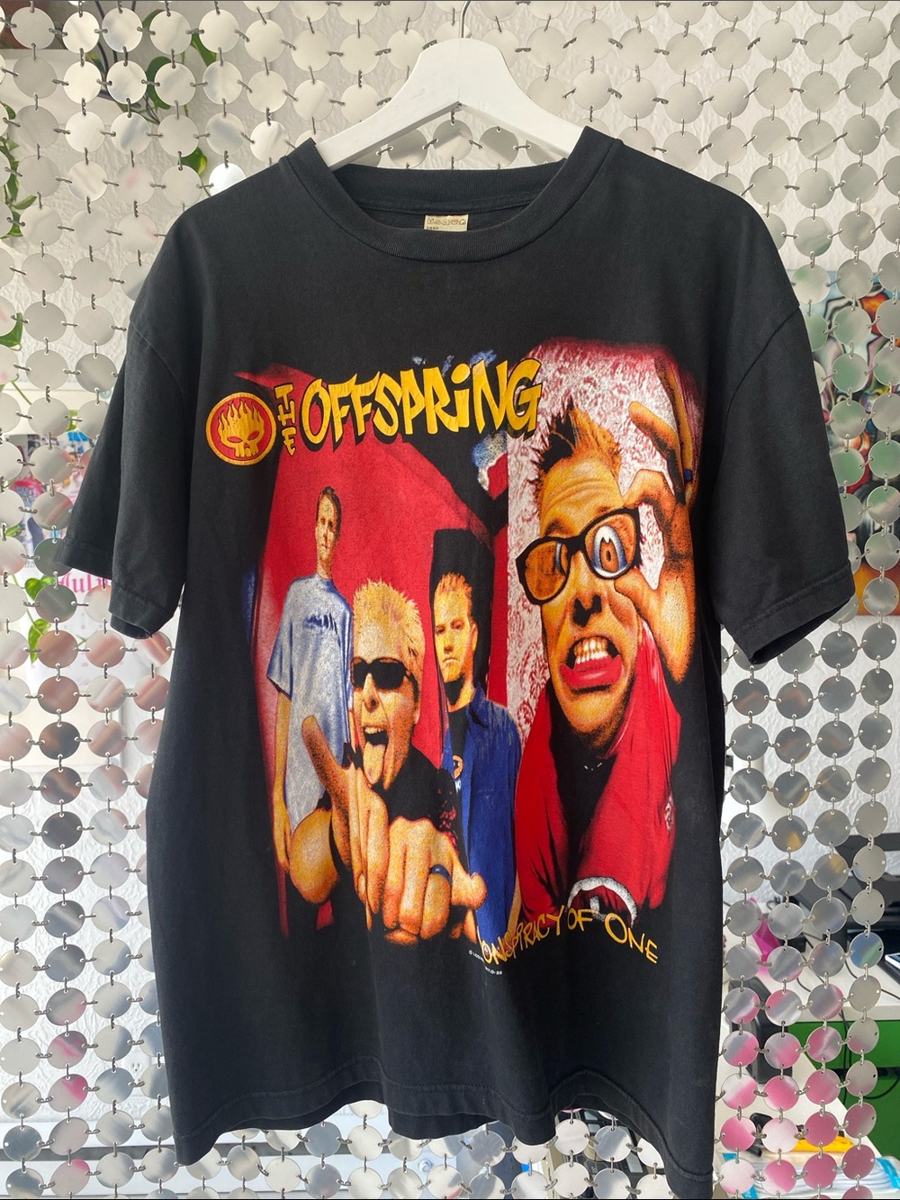 Vintage Y2K The Offspring Black Graphic Band Tee RARE from Asia
